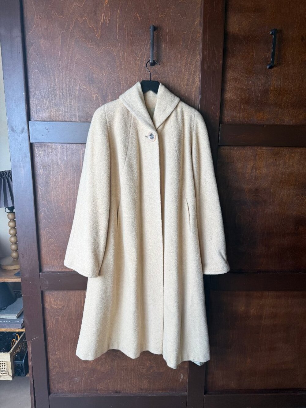 Cream wool coat